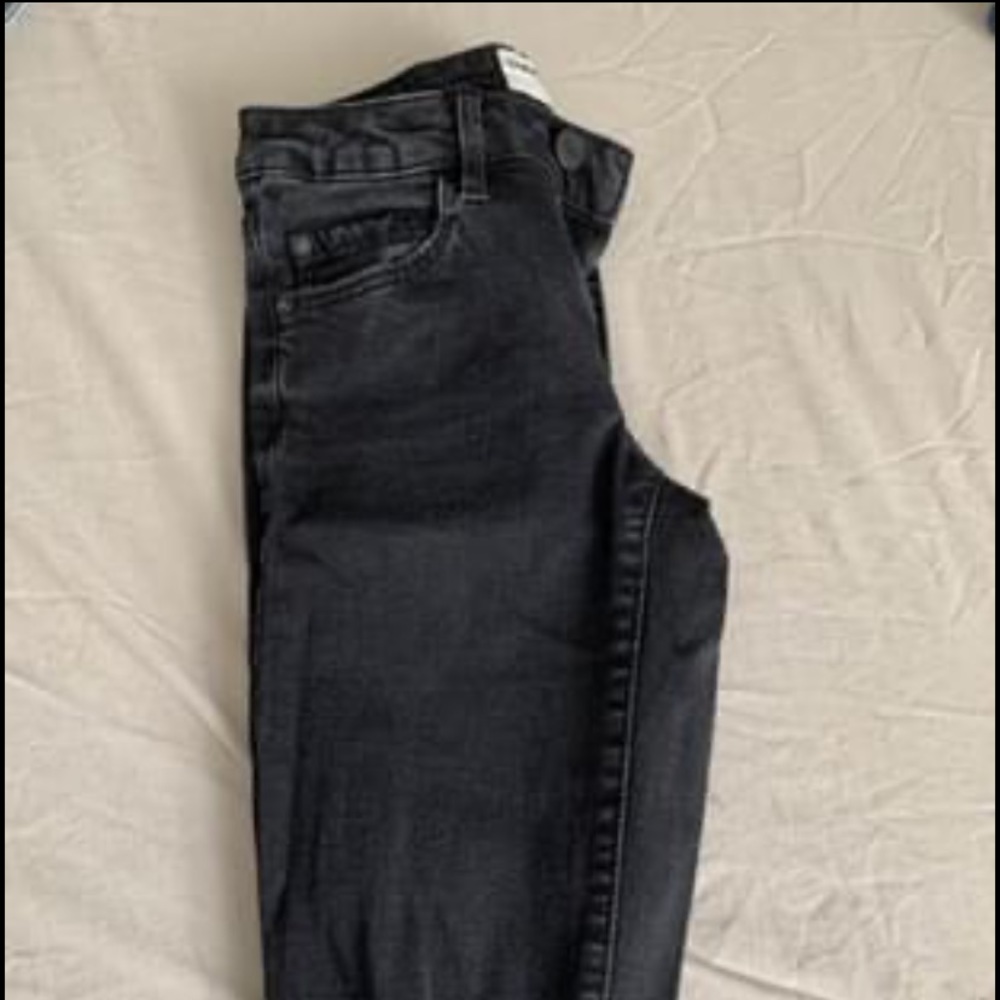 Black demon distressed jeans